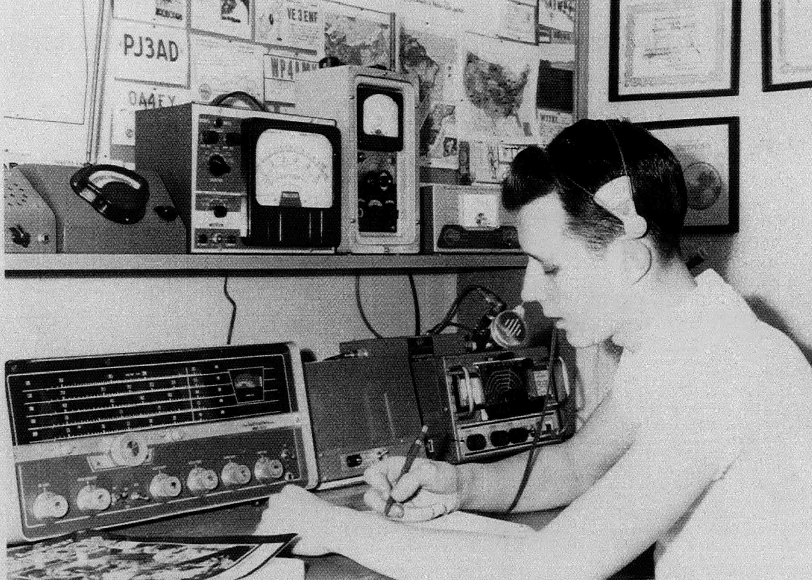 John Ellis operating ham radio in Texas in the 1960s